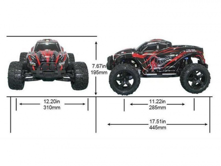 Фото Радиоуправляемый монстр Remo Hobby MMAX PRO (красный) Li-Po 4WD 2.4G 1/10 RTR | Инномарт