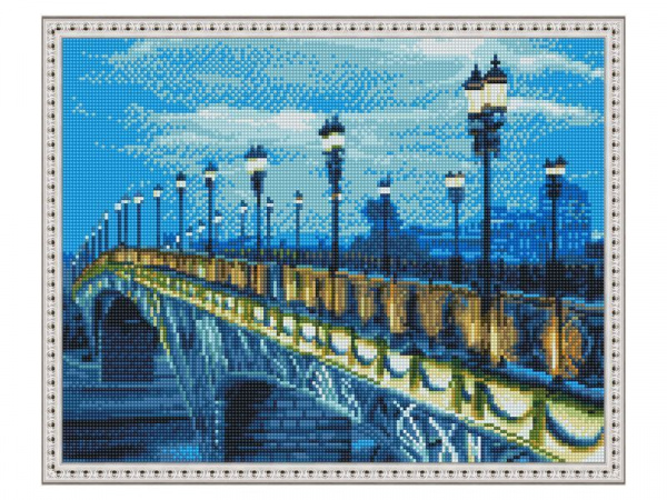 Картина мозаикой с нанесенной рамкой 40х50 ПАТРИАРШИЙ МОСТ (23 цвета) | Инномарт