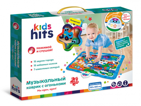 Фото Интерактивная игрушка Kids Hits Музыкальный коврик с огоньками Мы едем-едем | Инномарт