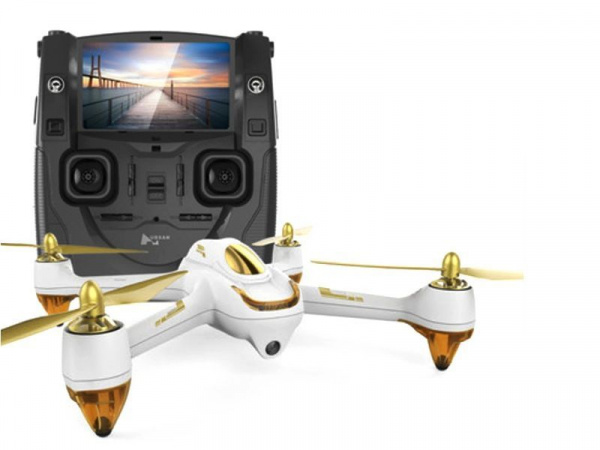 Р/У квадрокоптер Hubsan X4 GPS, FHD+FPV, автовозврат, удержание, следуй за мной, 2.4G (белый) | Инномарт