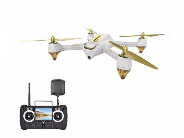 Р/У квадрокоптер Hubsan X4 GPS, FHD + FPV, автовозврат, удержание, следуй за мной, 2.4G (белый) | Инномарт
