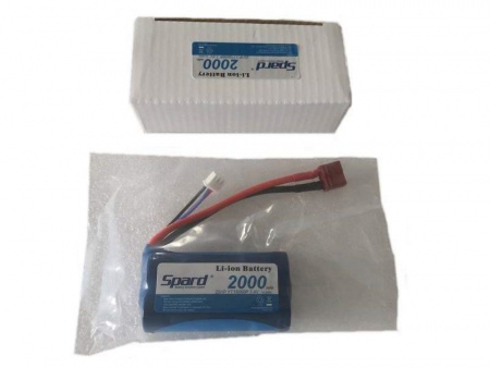 Фото Аккумулятор Li-Ion Spard 2000mAh, 7,4V, 15C, T‐plug для Remo Hobby 1/16, Himoto 1/18 | Инномарт