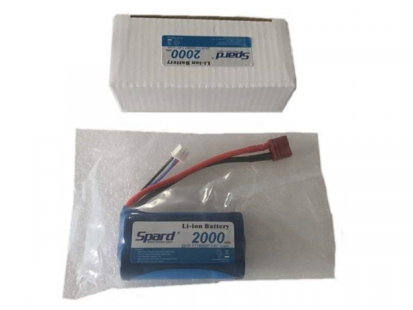 Аккумулятор Li-Ion Spard 2000mAh, 7,4V, 15C, T‐plug для Remo Hobby 1/16, Himoto 1/18 | Инномарт