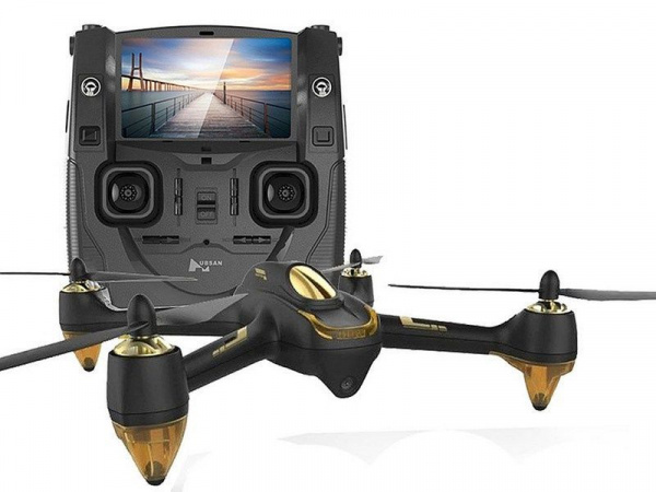 Р/У квадрокоптер Hubsan X4 GPS, FHD+FPV, автовозврат, удержание, следуй за мной, 2.4G (черный) | Инномарт