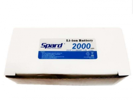 Фото Аккумулятор Li-Ion Spard 2000mAh, 7,4V, 15C, T‐plug для Remo Hobby 1/16, Himoto 1/18 | Инномарт