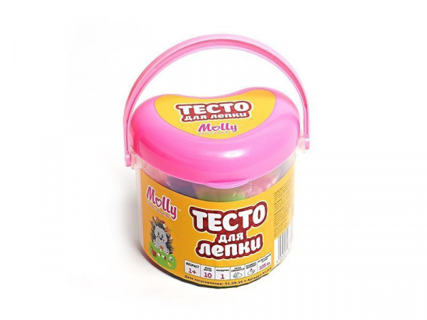 Тесто для лепки 10 цветов (150 грамм) + 1 формочка
