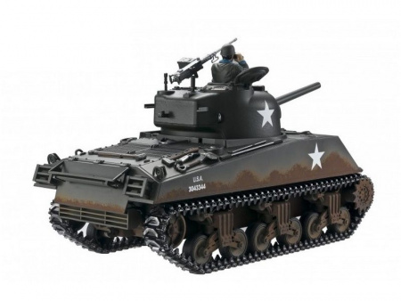Фото Р/У танк Torro Sherman M4A3, 1/16 2.4G, ИК-пушка, деревянная коробка | Инномарт