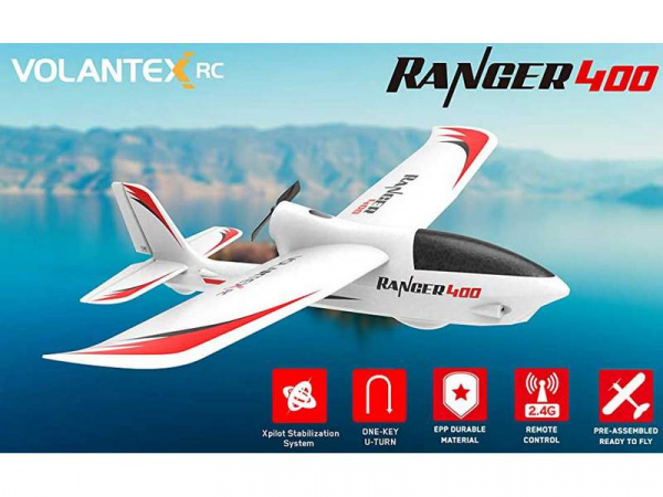 Радиоуправляемый самолет Volantex RC Ranger 400мм 2.4G LiPo RTF with Gyro | Инномарт