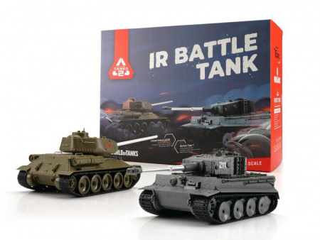 Фото Радиоуправляемый танковый бой Torro Т34/85 и Tiger 1 1/30, RTR | Инномарт
