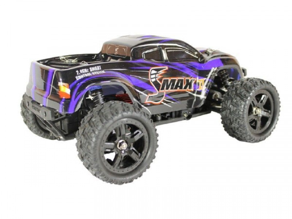 Радиоуправляемый монстр Remo Hobby SMAX V2.0 (синий) 4WD 2.4G 1/16 RTR | Инномарт