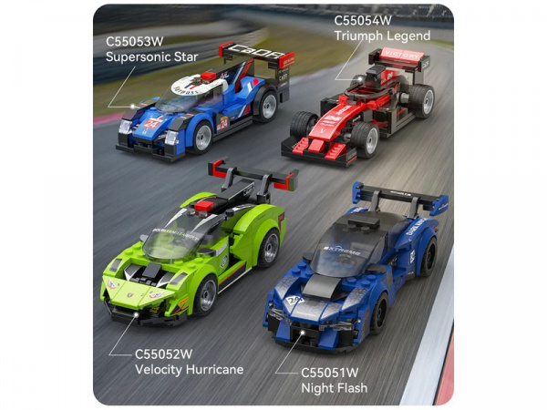 Конструктор CaDA спортивная машинка Velocity Hurricane 1/24 (165 деталей) | Инномарт