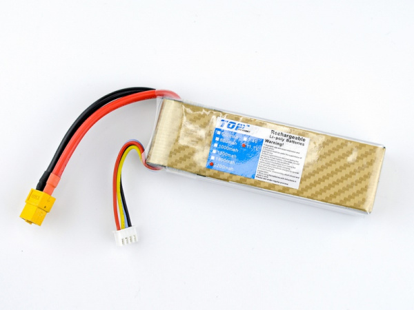 Аккумулятор Li-Po 2200mAh, 11,1V, 20C для самолета Top RC Riot | Инномарт