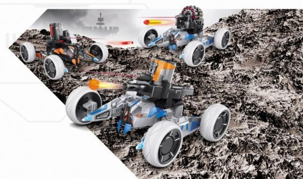 Р/У боевая машина Universe Chariot, лазер, диски, оранжевая, Ni-Mh и З/У, 2.4G | Инномарт