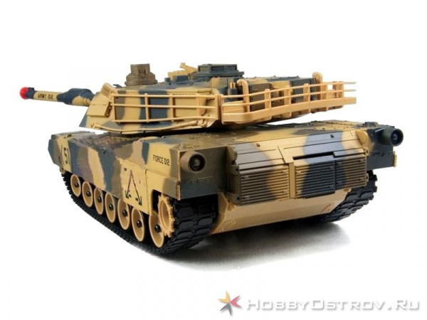 Р/У танк Huan Qi 1:28 M1A2 Abrams, 27/40МГц, стреляет шариками | Инномарт