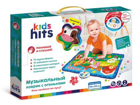 Фото Интерактивная игрушка Kids Hits Музыкальный коврик с огоньками Кто пасется на лугу | Инномарт
