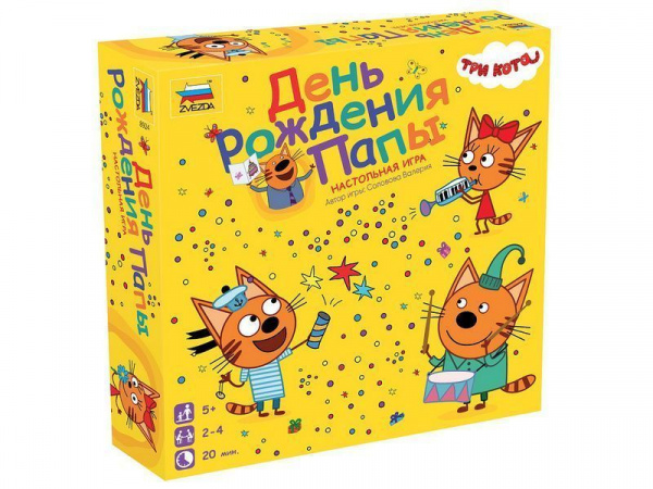 Настольная игра ZVEZDA Три кота. День Рождения Папы | Инномарт