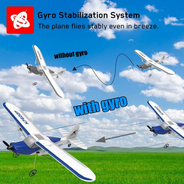 Радиоуправляемый самолет Volantex RC Sport Cub 400мм (красный) 2.4G 2ch LiPo RTF with Gyro | Инномарт