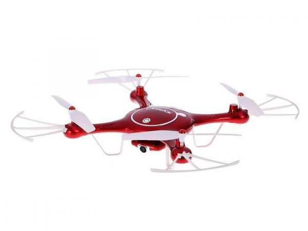 Р/У квадрокоптер Syma X5UW с FPV трансляцией Wi-Fi (HD), барометр 2.4G RTF красный