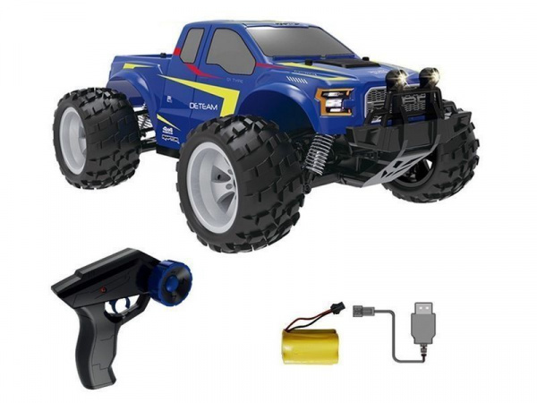 Радиоуправляемый монстр Double Eagle Ford F-150 Raptor (синий) 1:18 4WD 2.4G RTR | Инномарт