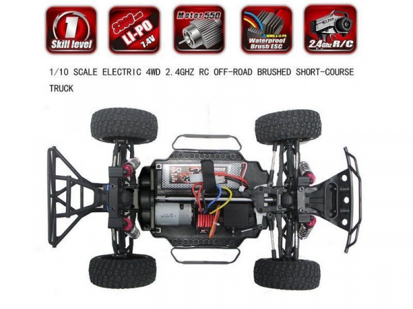 Радиоуправляемый шорт-корс Remo Hobby EX3 (красный) 4WD 2.4G 1/10 RTR | Инномарт