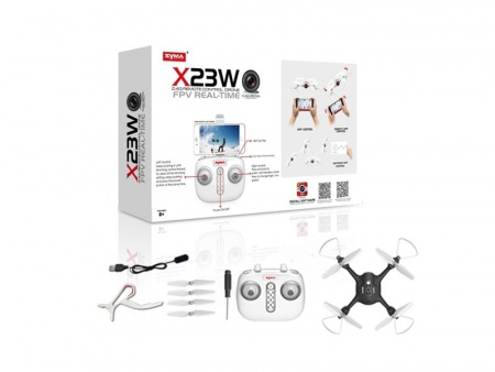 Фото Р/У квадрокоптер Syma X23W с FPV трансляцией Wi-Fi, камера 0,3 Мп, 2.4G RTF | Инномарт