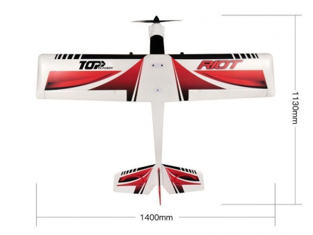 Фото Радиоуправляемый самолет Top RC Riot 1400мм 2.4G 4-ch LiPo RTF | Инномарт