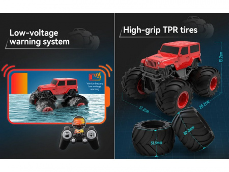 Фото Радиоуправляемая машина-амфибия Double Eagle Jeep Wrangler Bigfoot 1/18 4WD 2.4G RTR | Инномарт