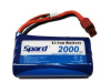 Аккумулятор Li-Ion Spard 2000mAh, 7,4V, 15C, T‐plug для Remo Hobby 1/16, Himoto 1/18