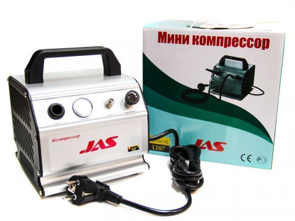 Компрессор JAS 1207, с регулятором давления, автоматика, ресивер 0,3 л | Инномарт